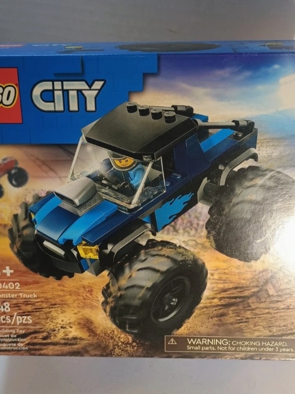Lego Blue and Black Monster Truck with Driver Minifigure